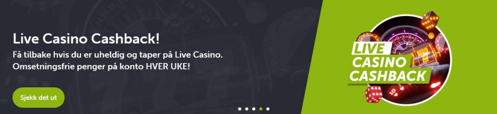 Live Casino - Live Dealer Casino-spillene hos ComeOn